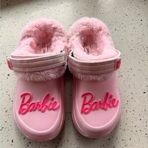 Barbie Pink Furry Clogs